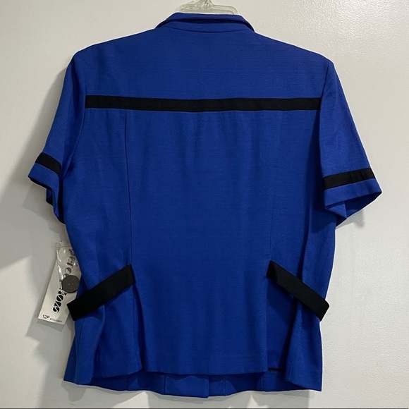 Perceptions Blue Button Top Size 12P VINTAGE - Picture 2 of 4